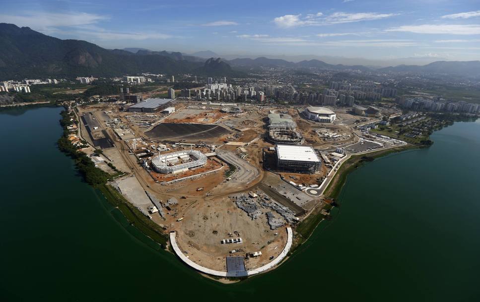 Il sito dove  in costruzione il Parco olimpico per i Giochi di Rio...